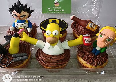 Cups Cakes temática Simpsons